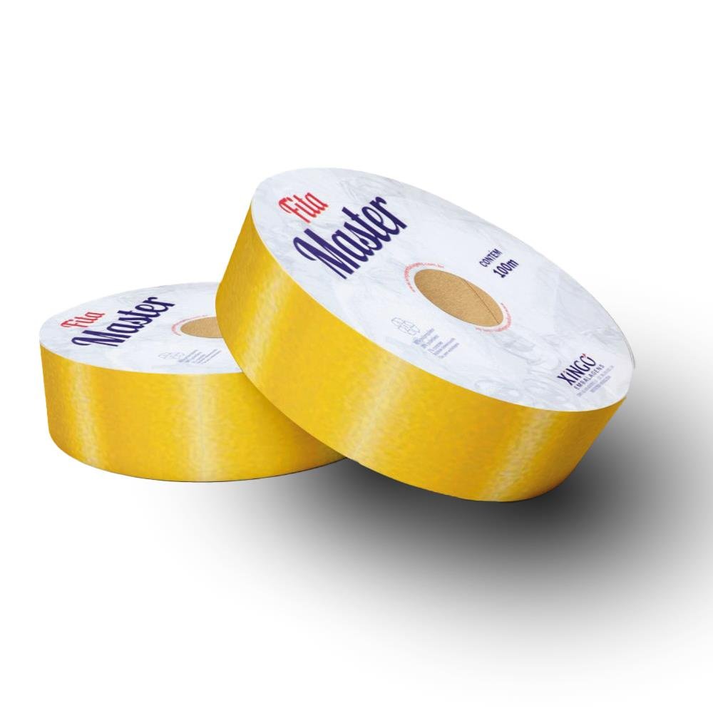 Fita Master Lisa 16Mm Amarelo Ouro - Embalagem com 1 unidade.