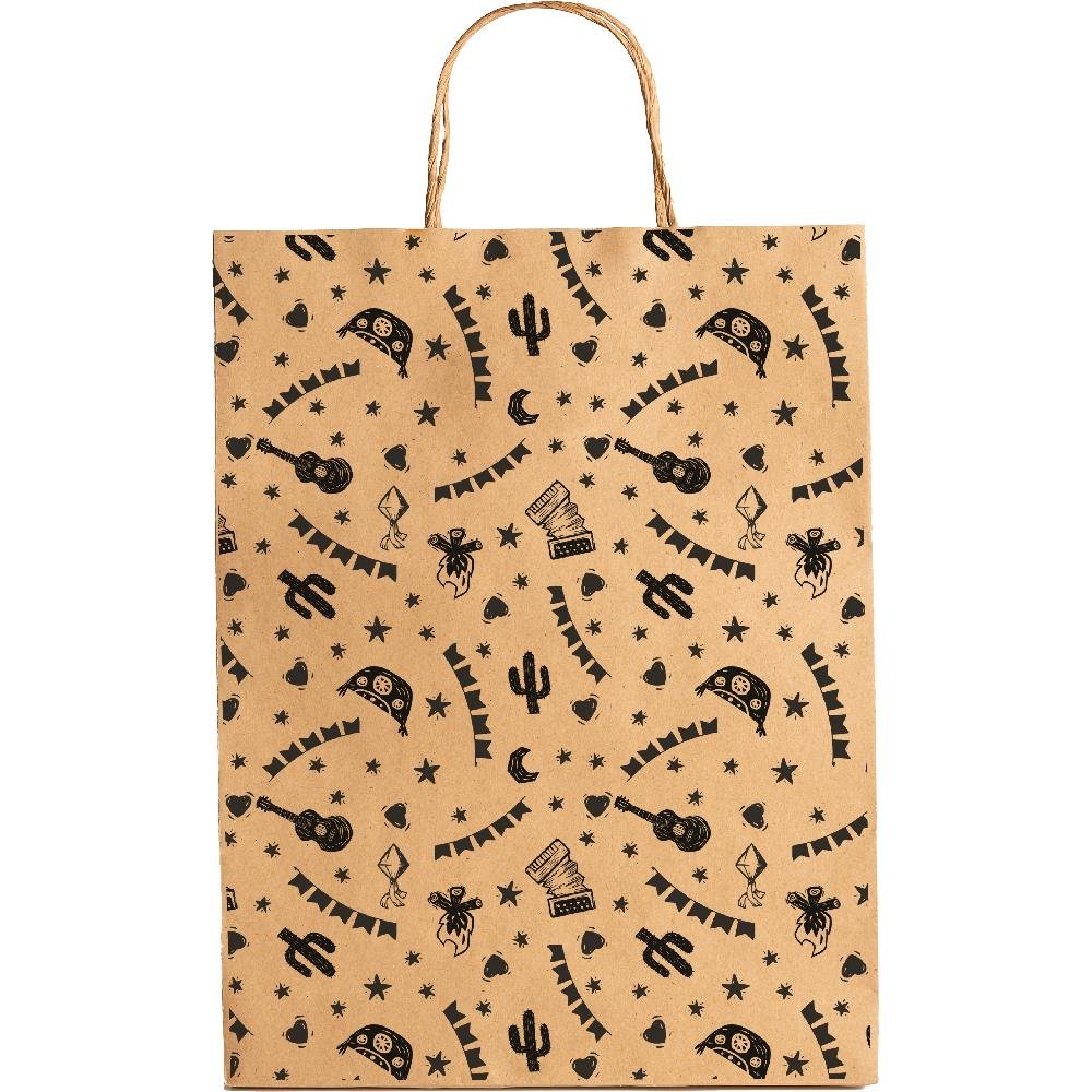 Sacola De Papel G 33X26X17Cm Festa Na Roca - Embalagem com 25 unidades.