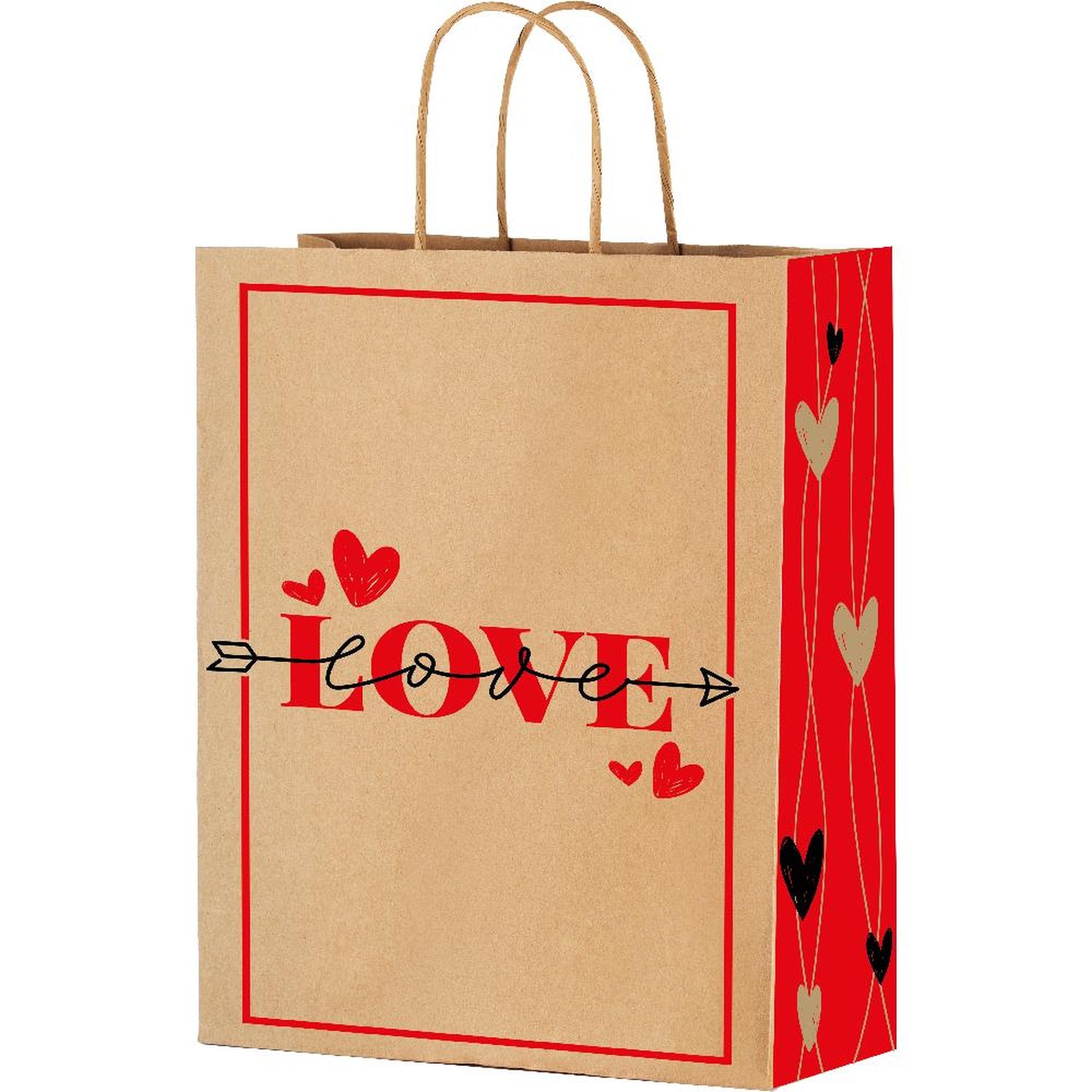 Sacola De Papel P 28X18X9Cm Love Amor