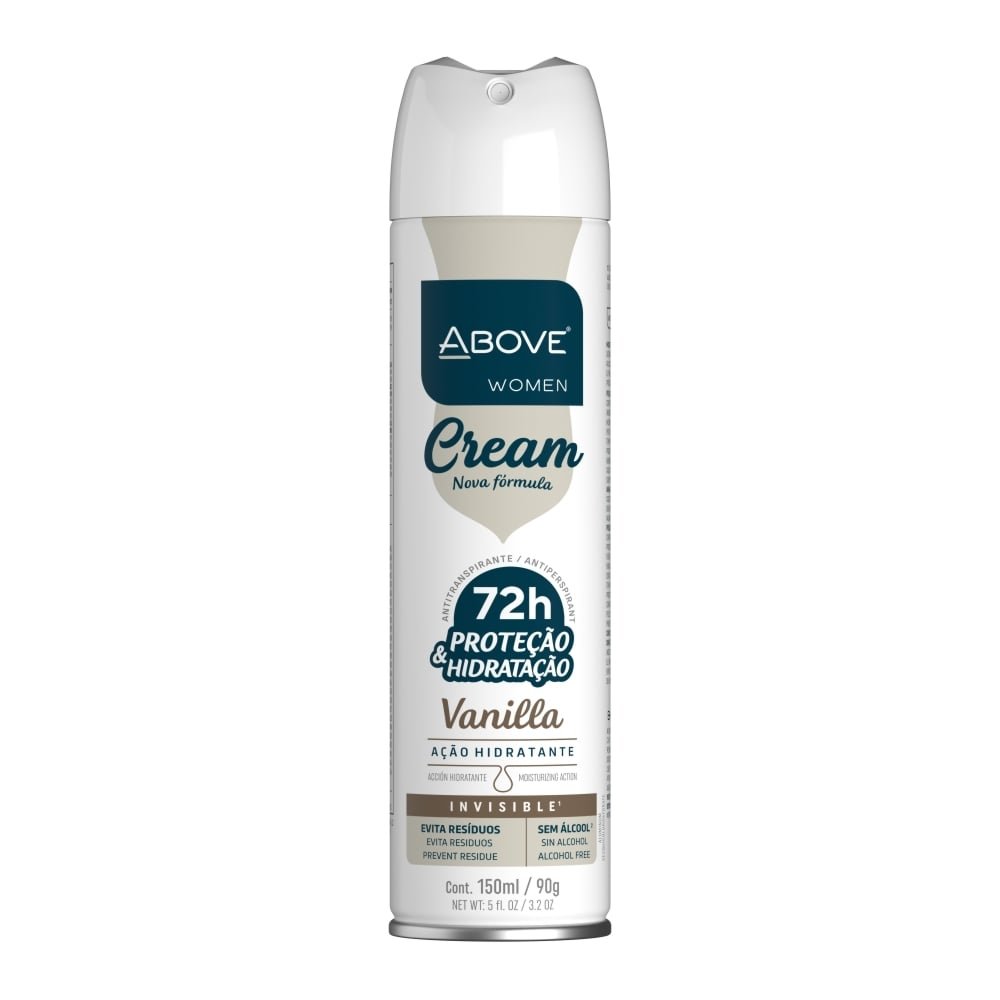 Desodorante Above Aerossol Women Cream Vanilla 150ml
