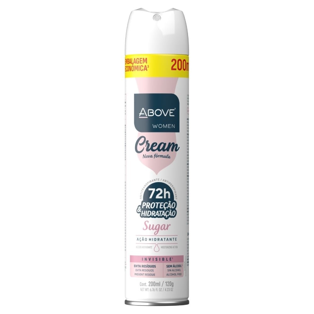 Desodorante Above Aerossol Women Cream Sugar 200ml