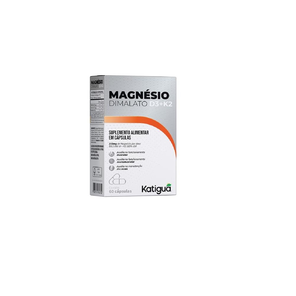 Magnesio Dimalato Vitamina D3+vitamina K2 210mg 60 Capsulas Katigua