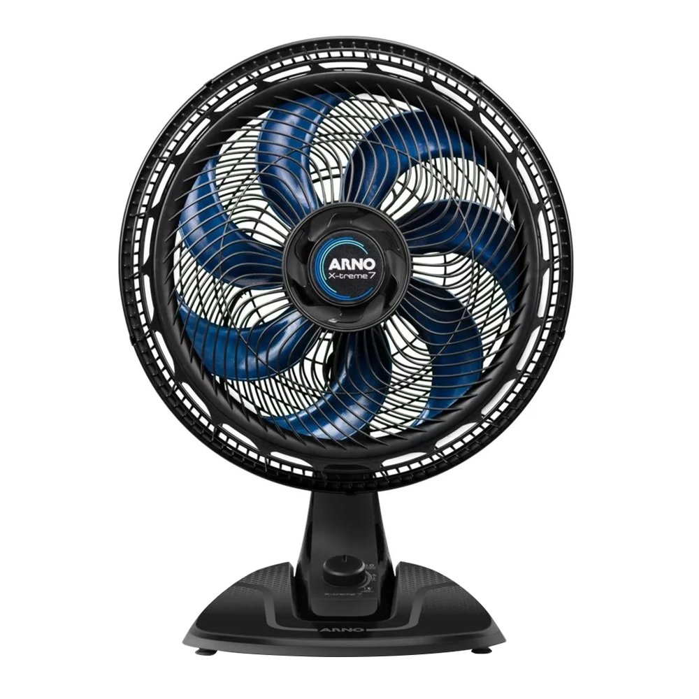 Ventilador de Mesa Arno VE70 40cm - 3 Velocidades, X-Treme 7, 7 Pás, Preto, 110V
