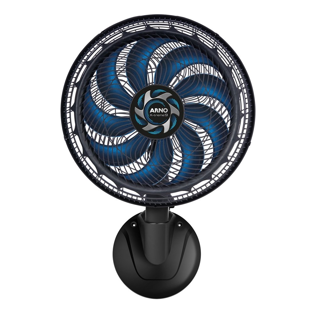Ventilador De Parede Arno VE3970B1 X-TREME 9, 40cm - 9 Pás, 3 Velocidades, Preto, 110V