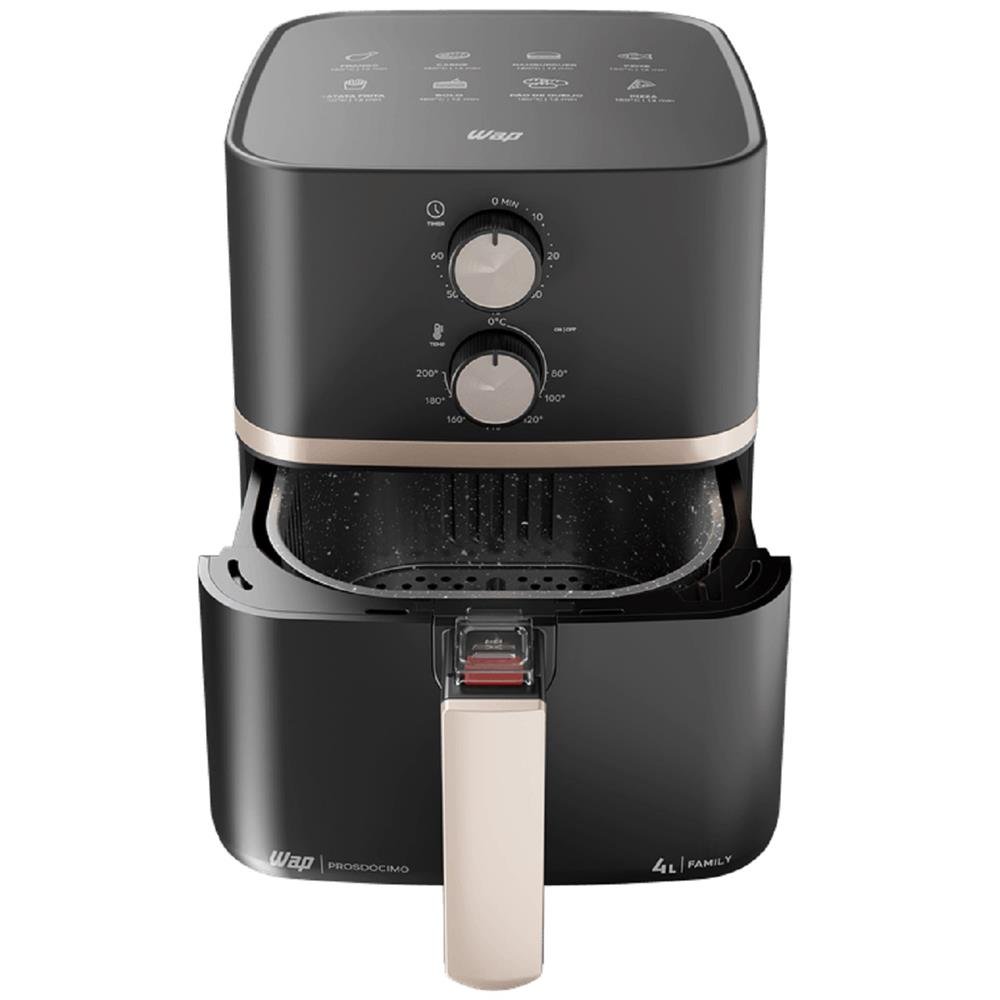 Fritadeira Eletrica Wap Airfry Family Prosdocimo, 4 Litros, 1500W, 220V, Preto