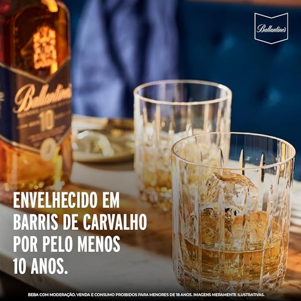 Whisky Ballantine's 10 Anos Blended Escocês 750 ml