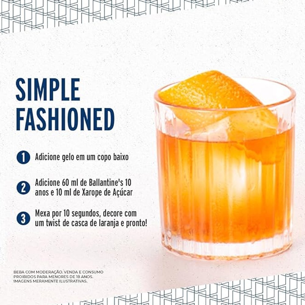 Whisky Ballantine's 10 Anos Blended Escocês 750 ml