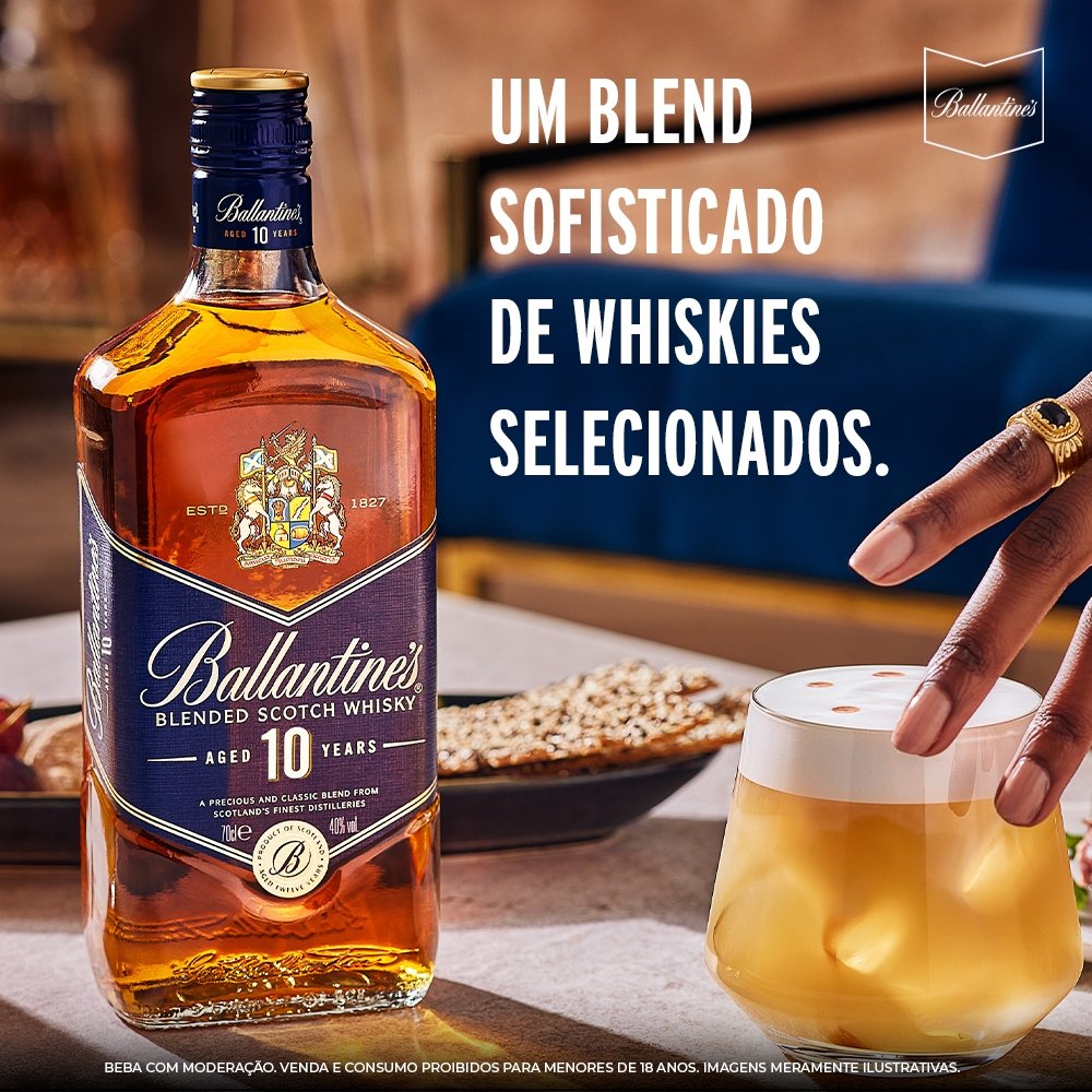 Whisky Ballantine's 10 Anos Blended Escocês 750 ml