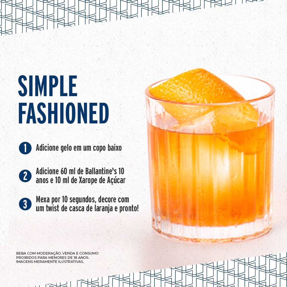 Whisky Ballantine's 10 Anos Blended Escocês 750 ml