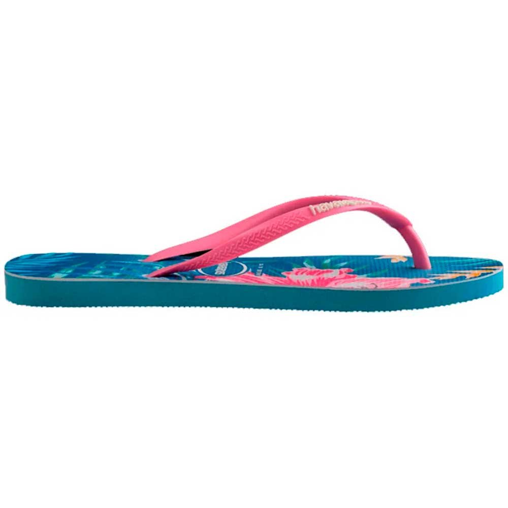 Havaianas Slim Floral Palm 1808 Azul Tranquilidade 33/34 com 12 Pares