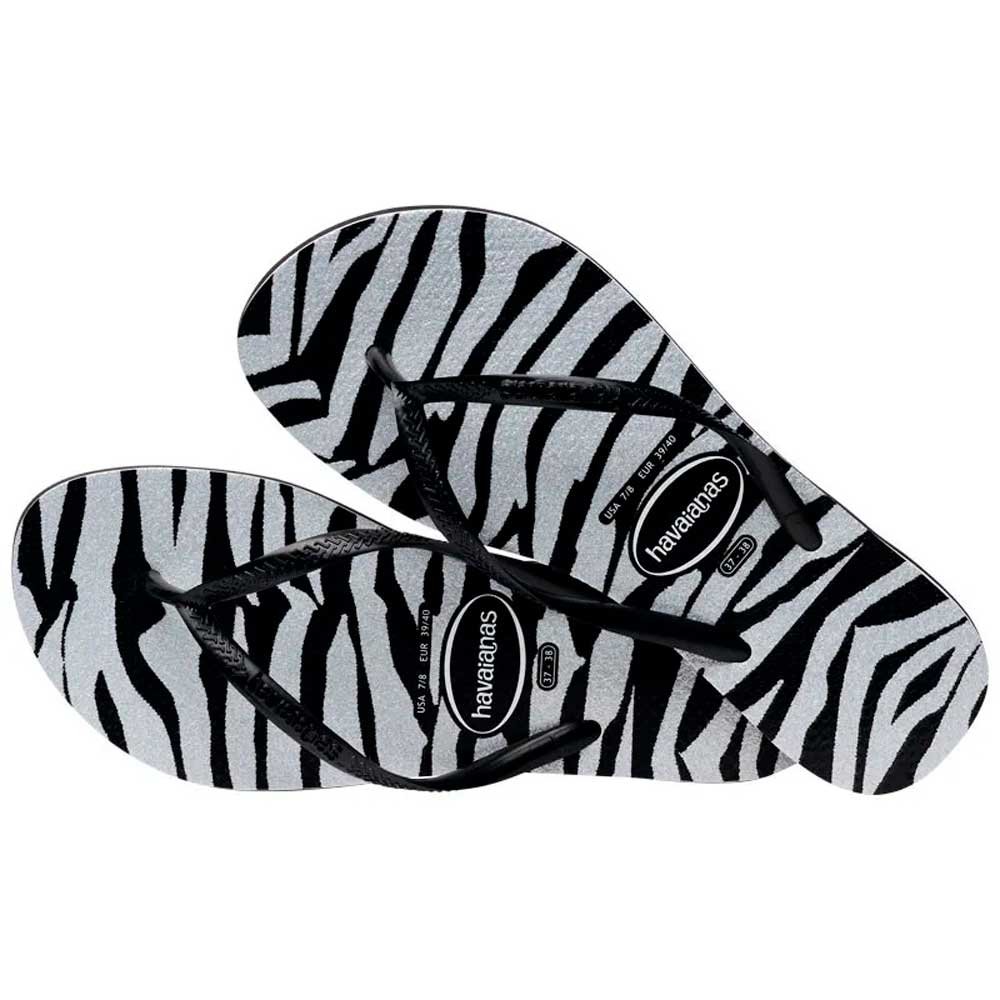 Havaianas Slim Animals Glitter 0090 Preto 23-32 com 12 Pares