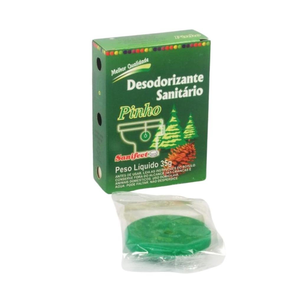 Pedra Sanitaria Sanifect Pinho 35 Gramas - Com 12 Unidades