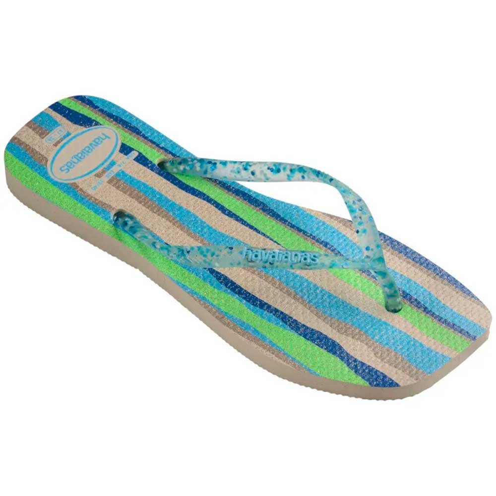 Havaianas Slim Square Folia 0121 Bege Palha 41/42 com 12 Pares