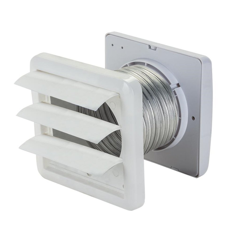 Kit Exaustor Ventilador Axial Banheiro Ventisol KEXB-03 - 100mm, 1.650 RPM, Bivolt