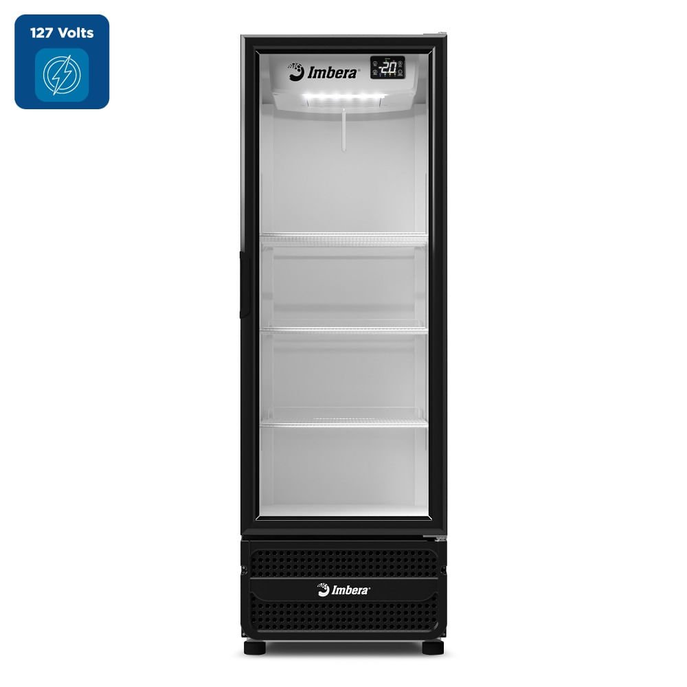 Cervejeira Imbera 453 Litros Porta de Vidro Padrão Preta CCV315 - 127 Volts