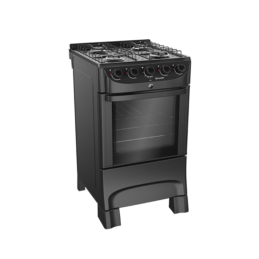 Fogão Mueller 4 Bocas Preto MFI4BC ¿ Bivolt