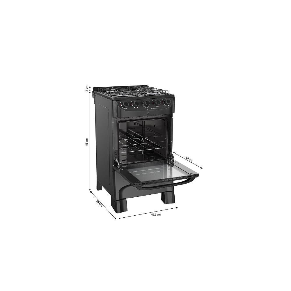 Fogão Mueller 4 Bocas Preto MFI4BC ¿ Bivolt