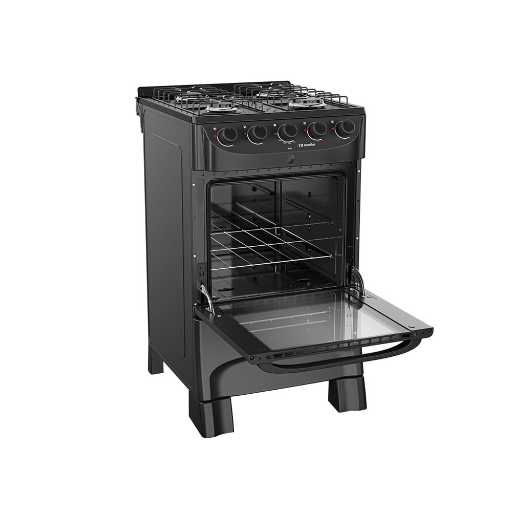 Fogão Mueller 4 Bocas Preto MFI4BC ¿ Bivolt