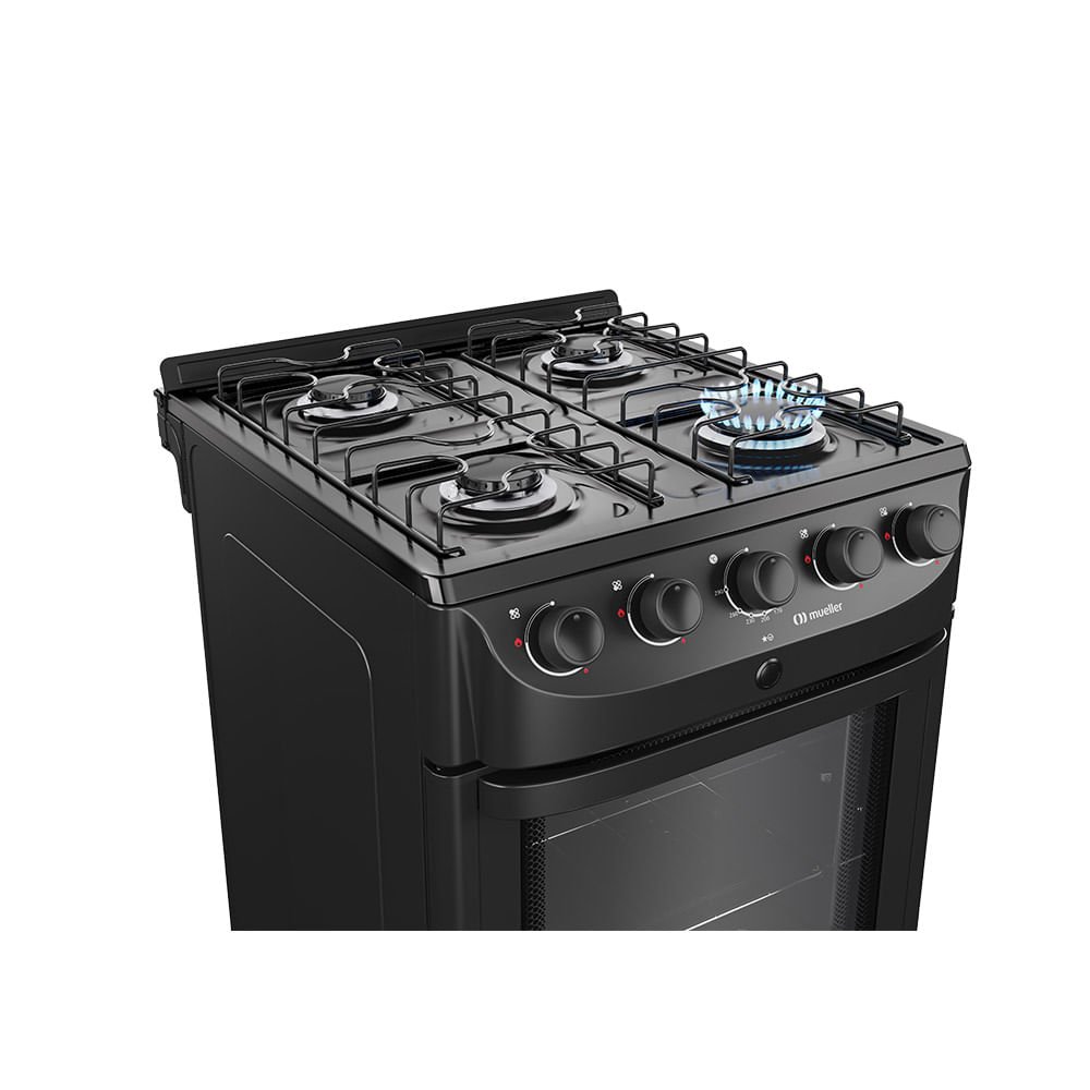 Fogão Mueller 4 Bocas Preto MFI4BC ¿ Bivolt