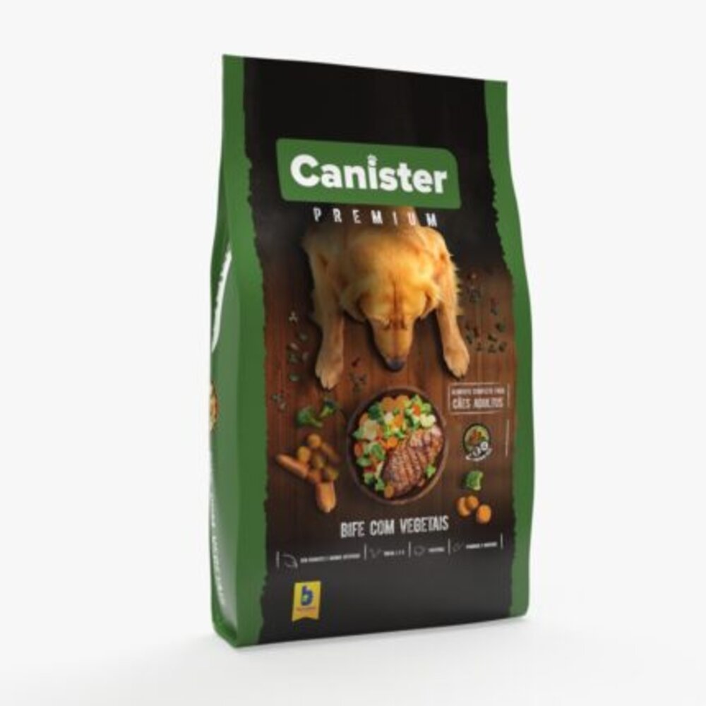 Ração Canister Cão Bife Com Vegetais 25Kg