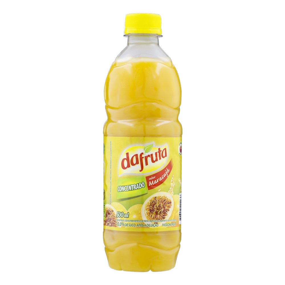 Suco Dafruta Concentrado Maracujá Pet 500ml - Embalagem com 12 Unidades