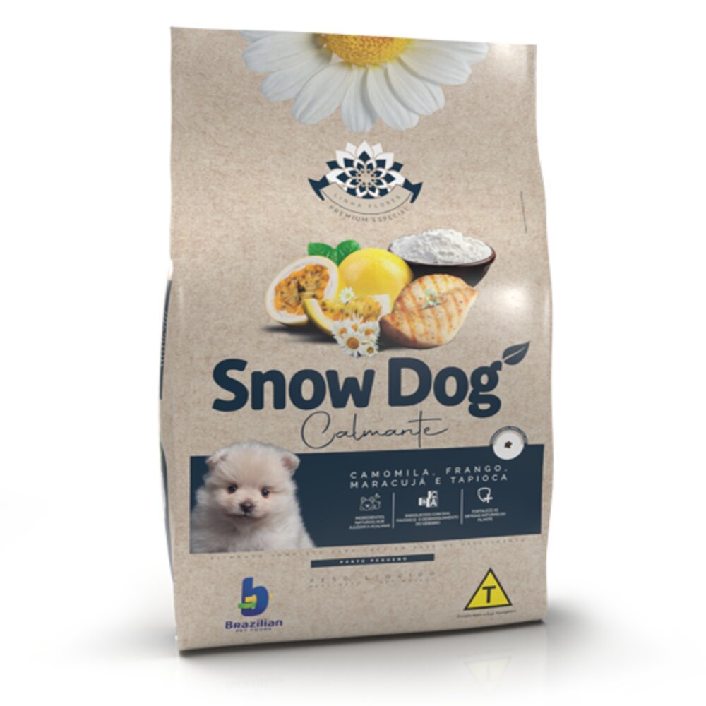 Racao Dog Premiun Snow Dog Flores Filhote Calmante RP 1Kg