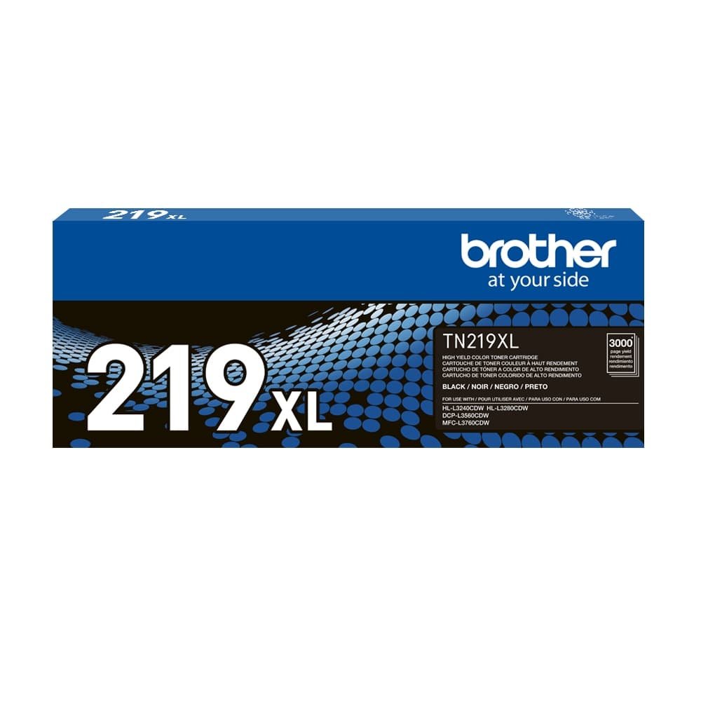 Toner Brother TN219XLBKBR Preto | Para Impressoras (DCPL3560DW / HLL3240CDW), Led Color