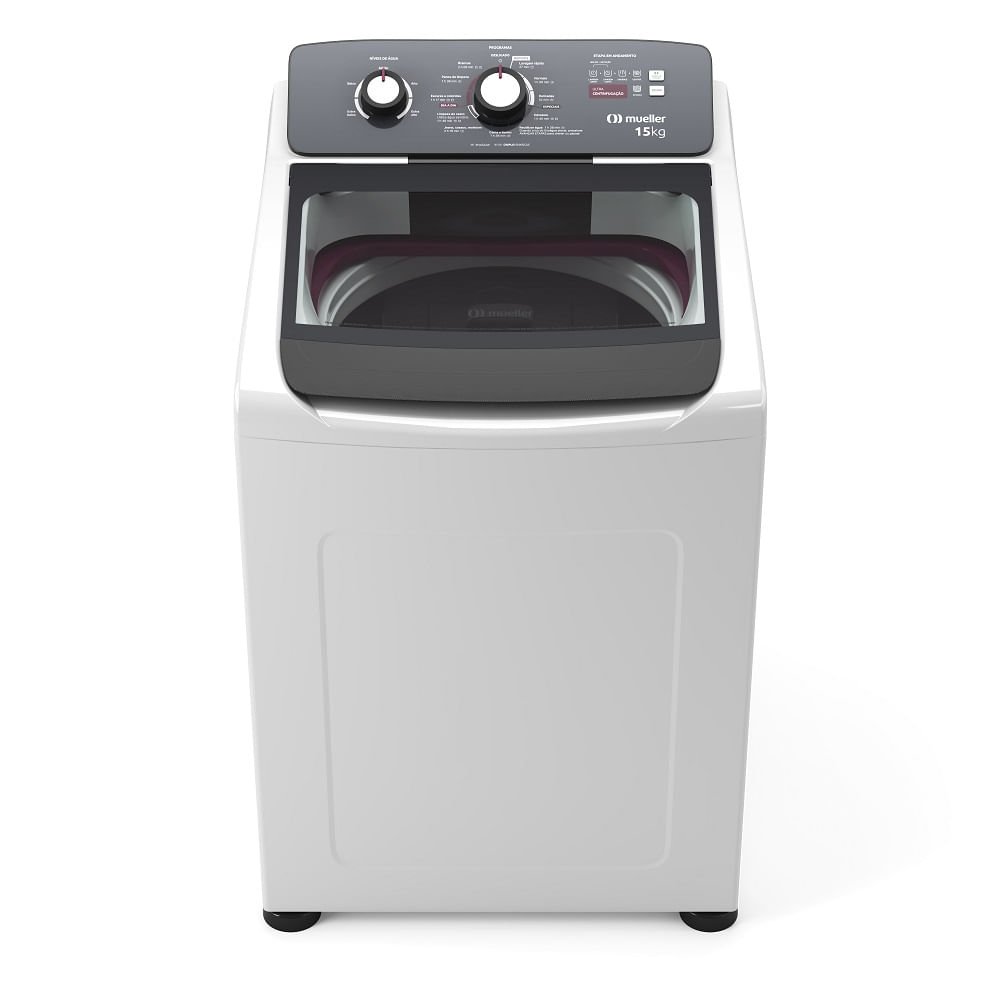 Lavadora de Roupa Automática Mueller 15Kg Ultracentrifugação e Ciclo Rápido Branca MLA15 ¿ 220 Volts