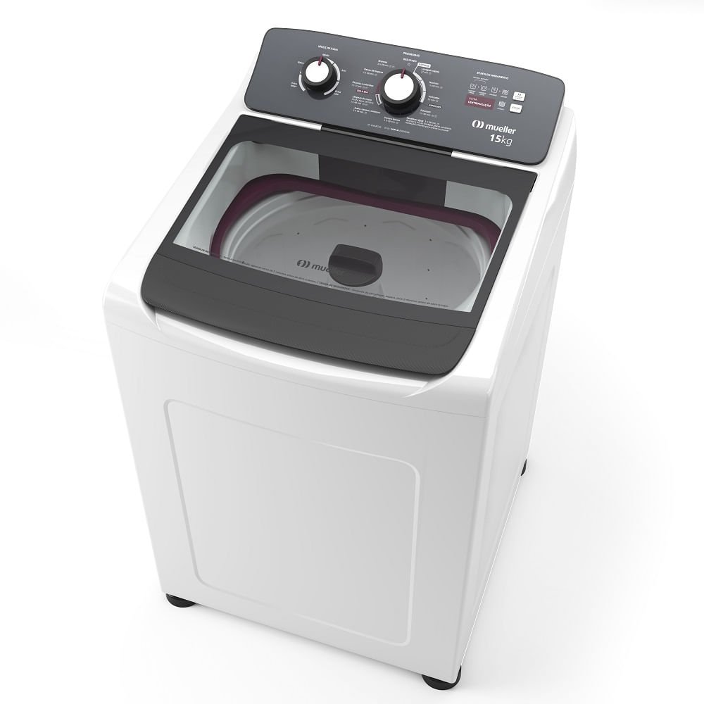 Lavadora de Roupa Automática Mueller 15Kg Ultracentrifugação e Ciclo Rápido Branca MLA15 ¿ 220 Volts