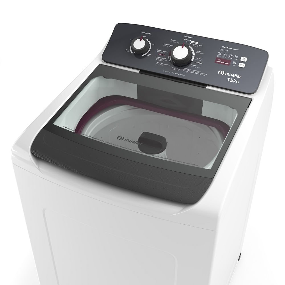 Lavadora de Roupa Automática Mueller 15Kg Ultracentrifugação e Ciclo Rápido Branca MLA15 ¿ 220 Volts