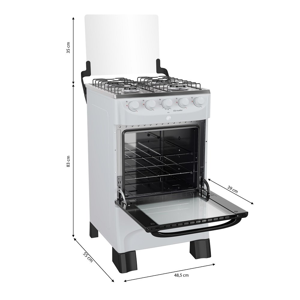 Fogão Mueller 4 Bocas Branco Mfi4bb - Bivolt