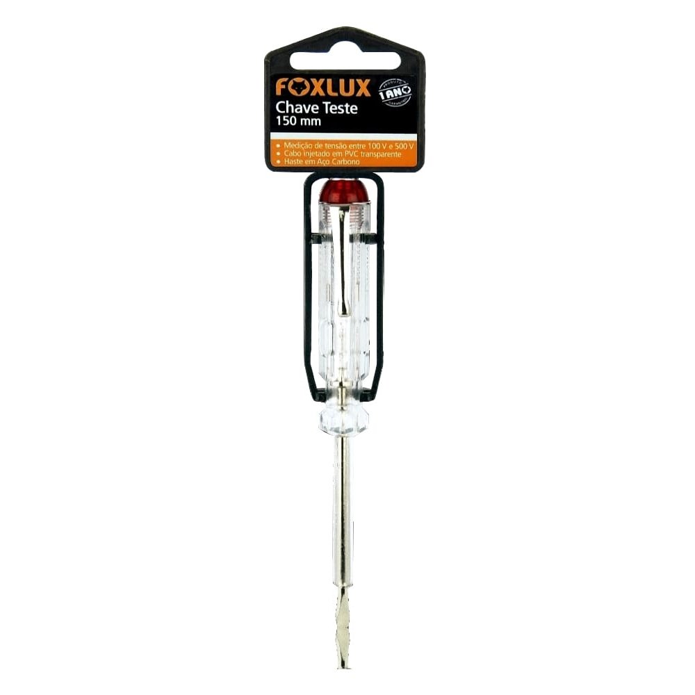 Chave Teste 100-500V FoxLux - Embalagem com 50 Unidades