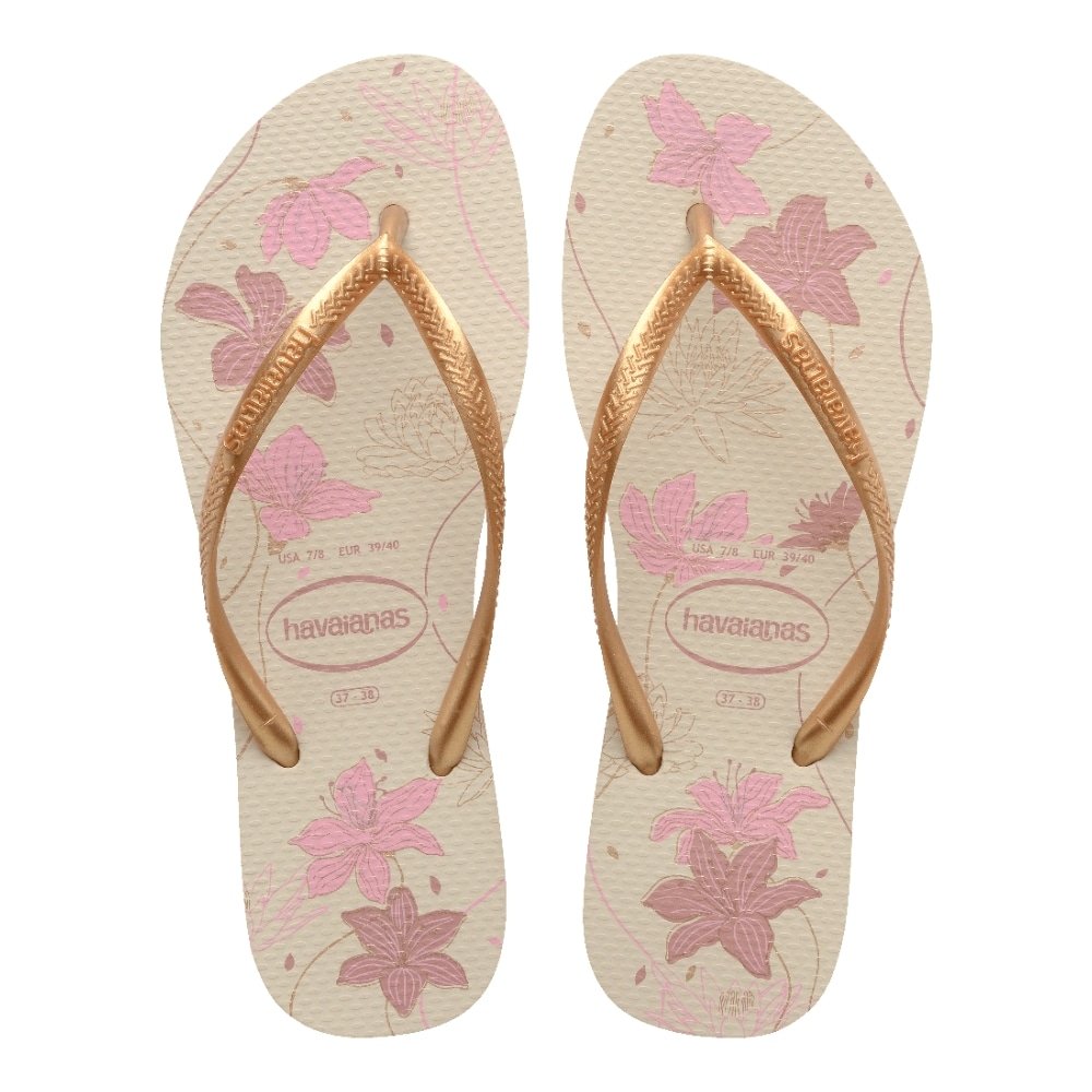 Havaianas Slim Organic Bege/Dourado 37/8