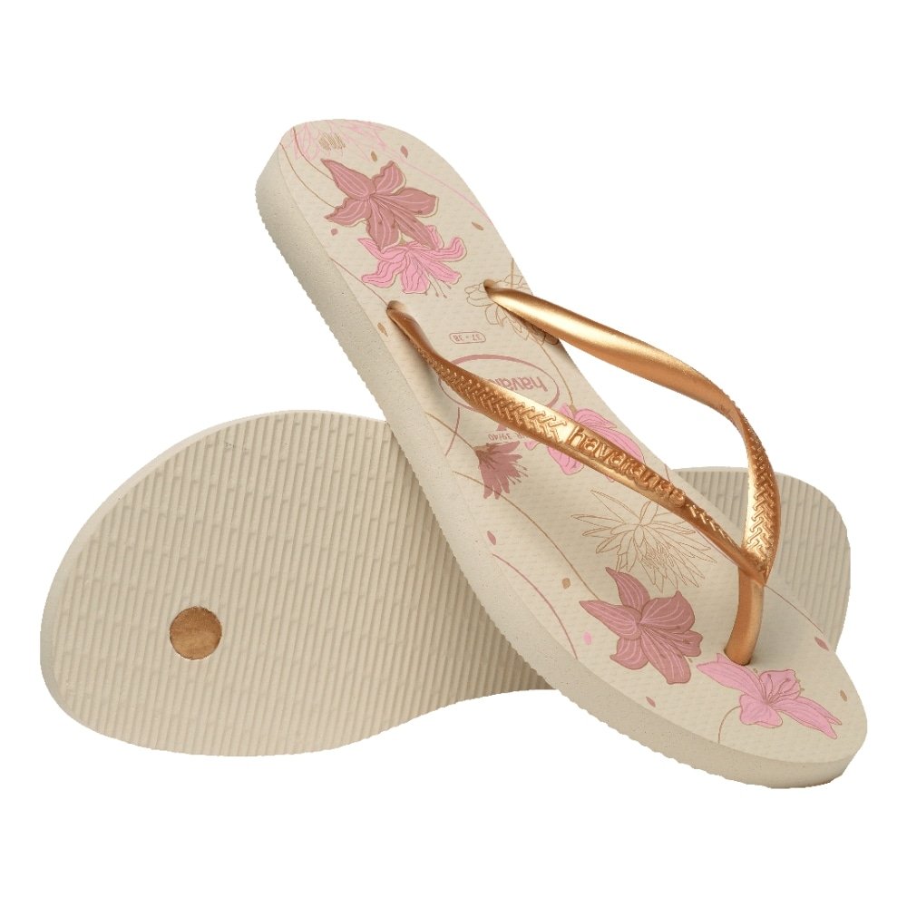 Havaianas Slim Organic Bege/Dourado 37/8