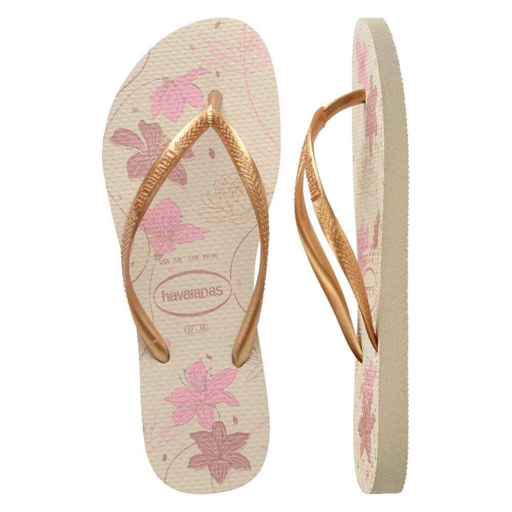 Havaianas Slim Organic Bege/Dourado 37/8