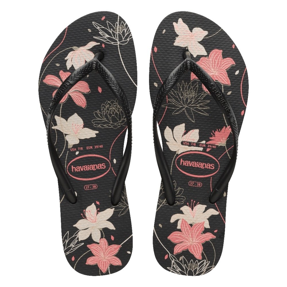 Havaianas Slim Organic Preto/Cinza Dark/Rosa Bebê 33/4