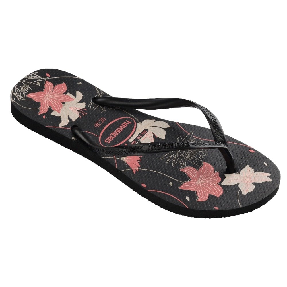 Havaianas Slim Organic Preto/Cinza Dark/Rosa Bebê 37/8