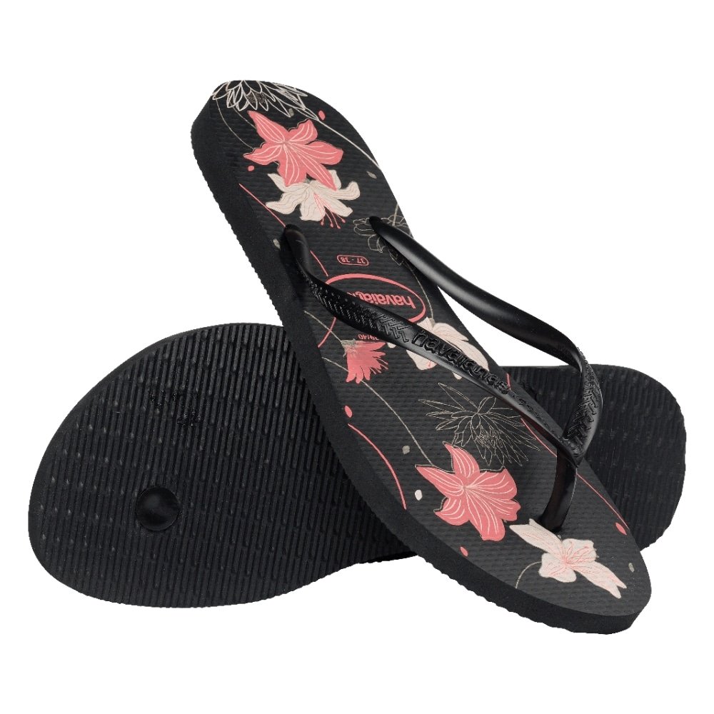 Havaianas Slim Organic Preto/Cinza Dark/Rosa Bebê 37/8
