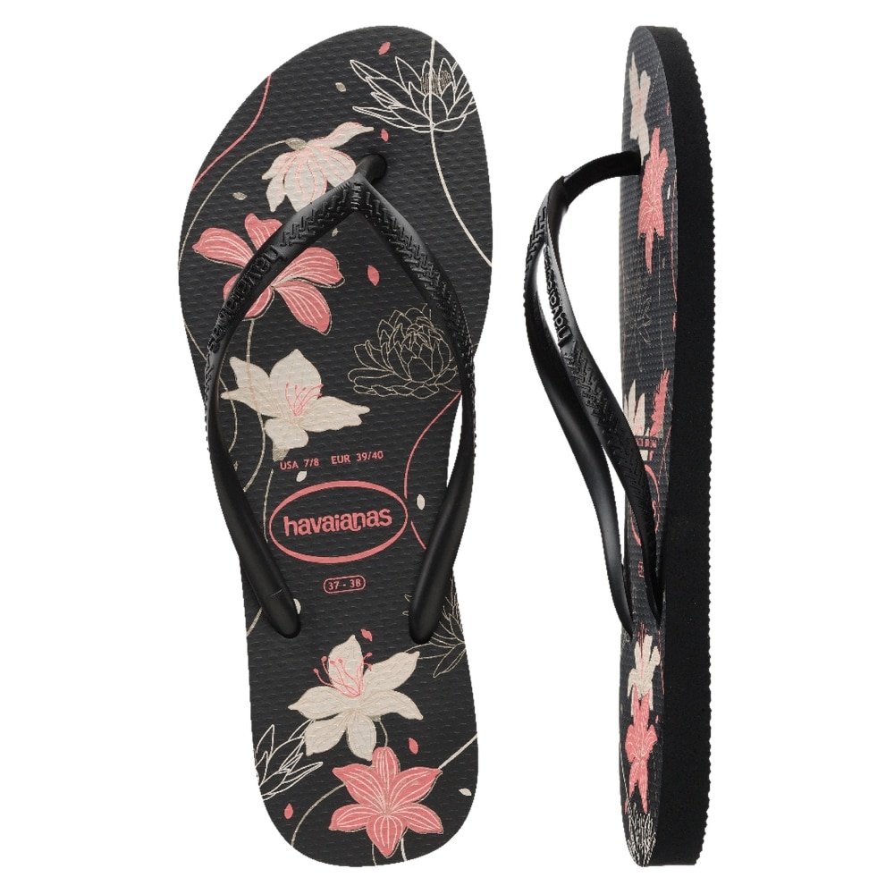 Havaianas Slim Organic Preto/Cinza Dark/Rosa Bebê 37/8
