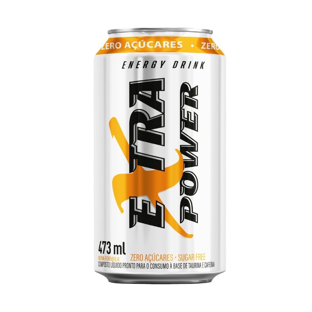 Energético Extra Power Sugar Free Lata 473 ml - Embalagem com 6 Unidades
