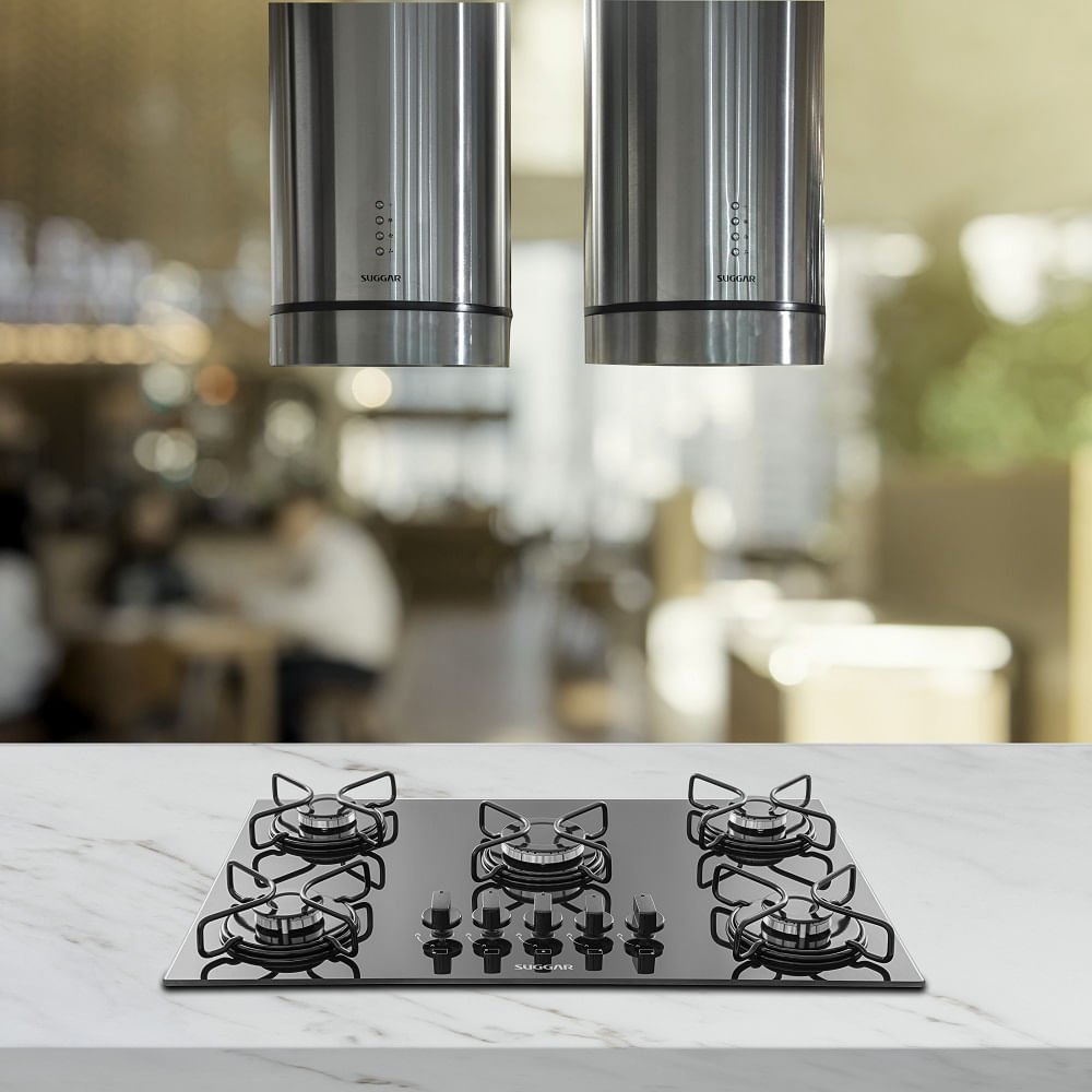 Cooktop Suggar 5 Bocas Vidro Preto FG5005AVP - Bivolt