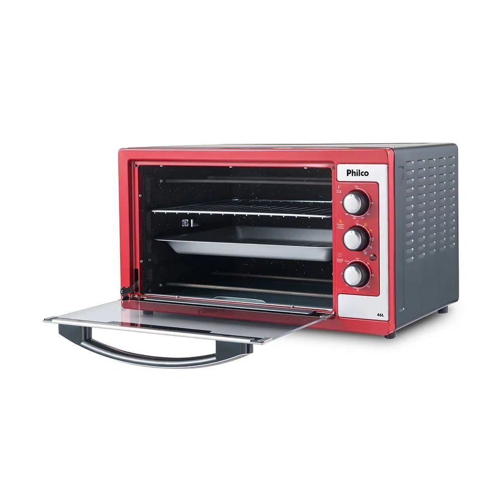 Forno Elétrico Philco 46 Litros Vermelho PFE46V ¿ 127 Volts