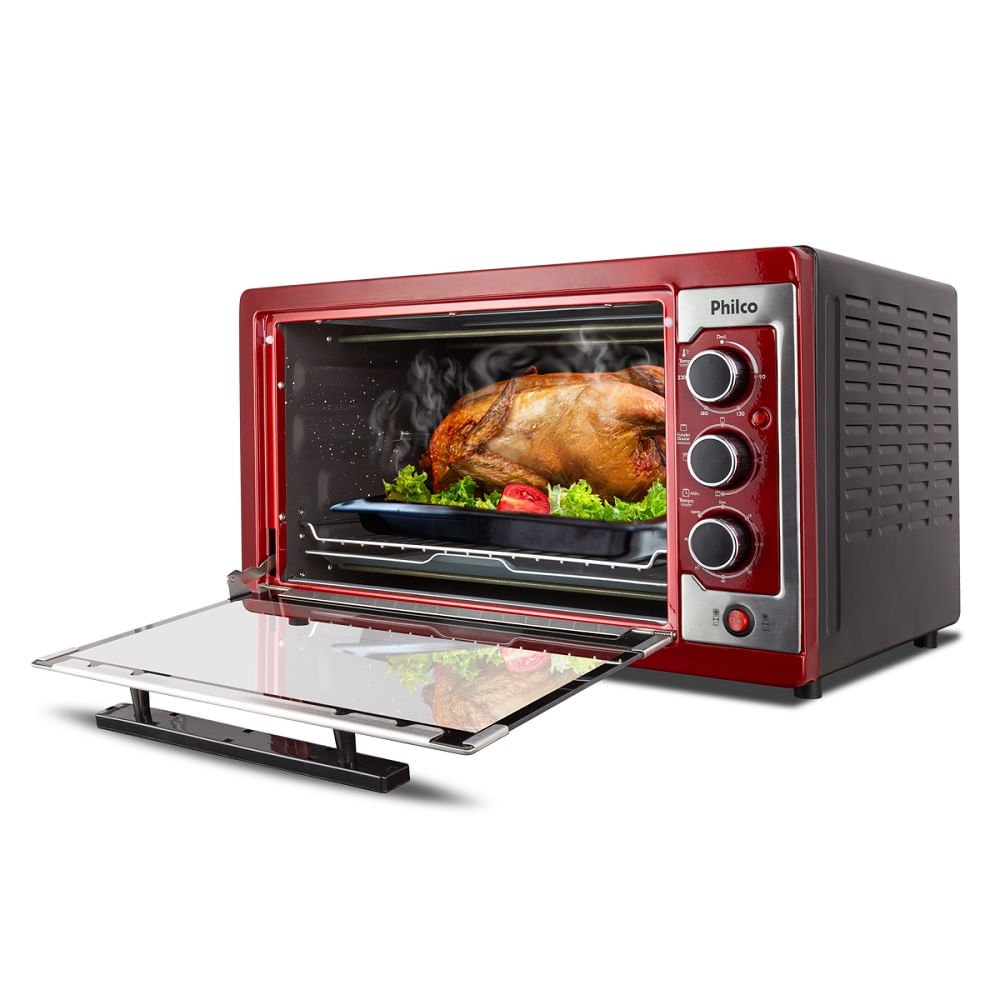 Forno Elétrico Philco 46 Litros Vermelho PFE46V ¿ 127 Volts