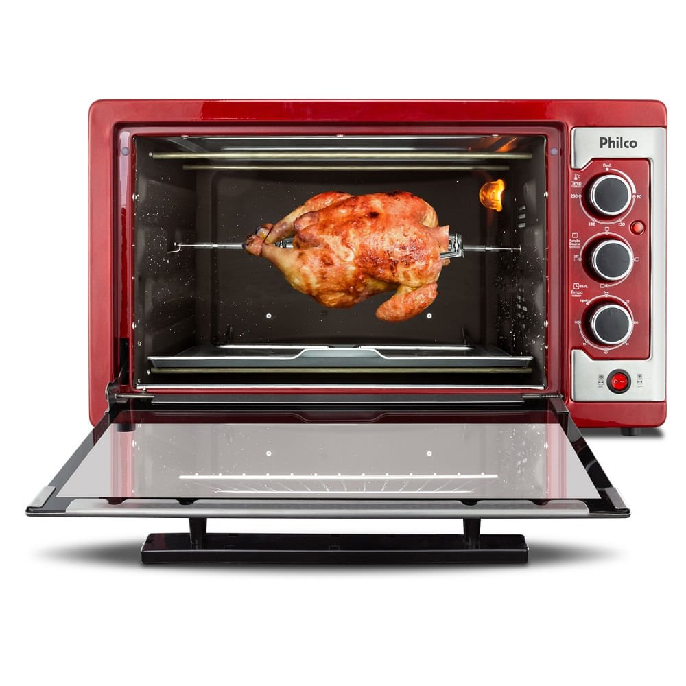 Forno Elétrico Philco 46 Litros Vermelho PFE46V ¿ 127 Volts