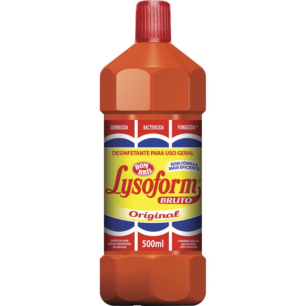 Limpador Desinfetante Bruto 500ml - 24 unidades - Lysoform