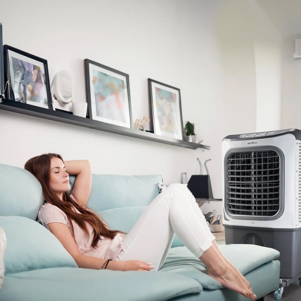 Climatizador De Ar Britânia BCL70 70 Litros - 4 Em 1, 3 Velocidades, Cinza, 110V