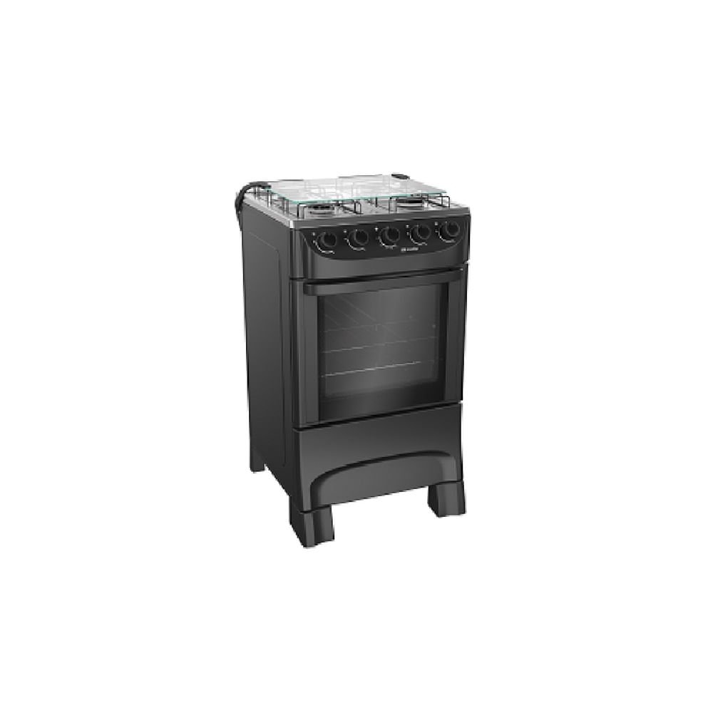 Fogão de Piso Mueller 4 Bocas Mesa Inox Preto MFI4BA