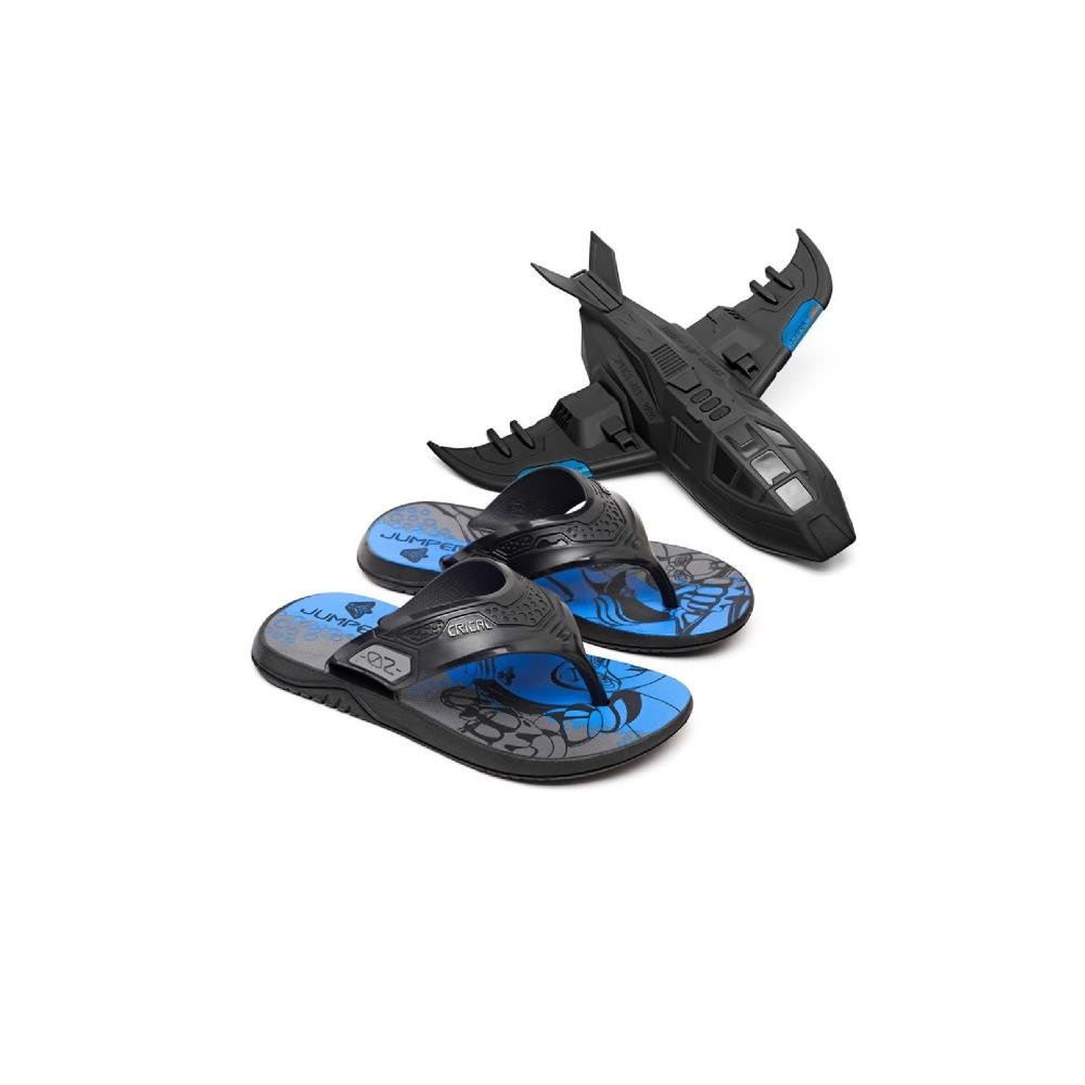 Chinelo Crical Nfantil Kit Azul + Nave Jumper Spacejet 29/0