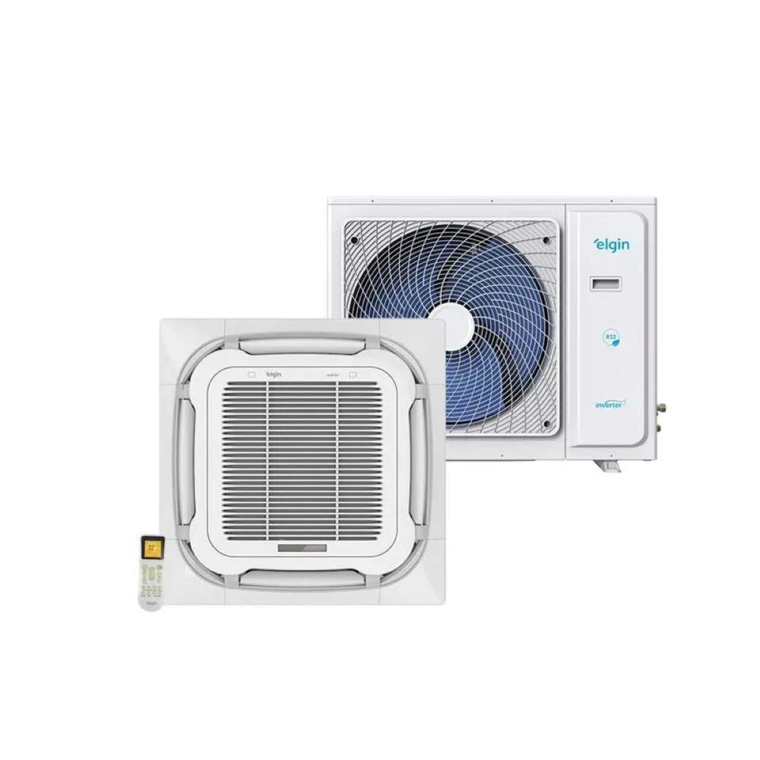 Ar Condicionado Split Cassete 4 Vias Inverter Elgin Plus 48000 BTU/h Frio Monofásico 45KDFI48C2NA ¿ 220 Volts