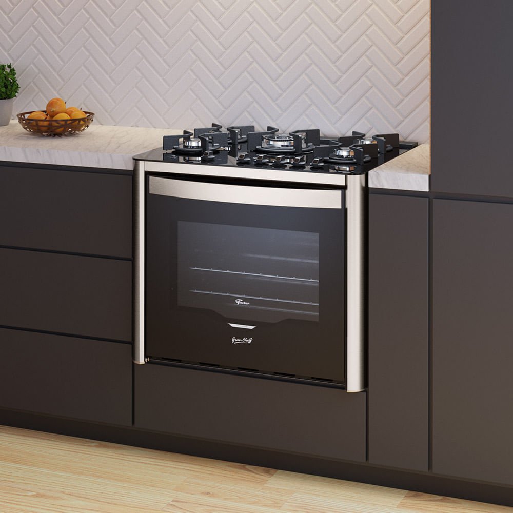 Fogão de Embutir Fischer 5 Bocas Gran Cheff - 220 Volts
